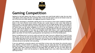 Gaming Competition