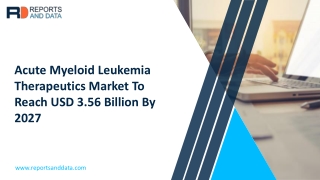 Acute Myeloid Leukemia Therapeutics Market Research 2020: Region Wise Analysis of Top Players in Market by Its Types and