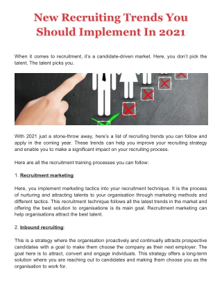 New Recruiting Trends You Should Implement In 2021