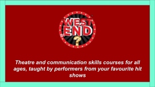 Musical Theatre Courses London - West End in