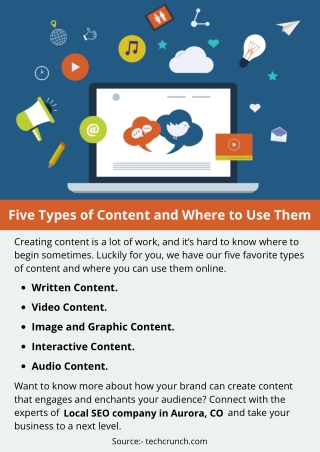 Five Types of Content and Where to Use Them