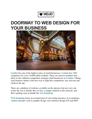 DOORWAY TO WEB DESIGN FOR YOUR BUSINESS