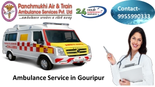 Book Life-Sustaining Ambulance Service in Gouripur at Reasonable Price