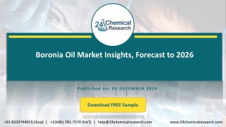 Boronia Oil Market Insights, Forecast to 2026
