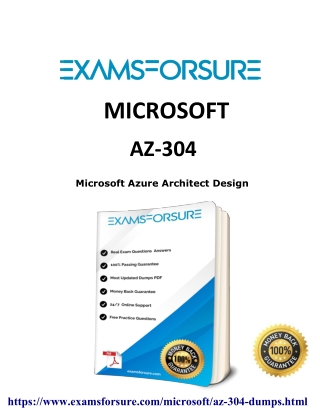 Easily Pass Microsoft AZ-304 Exams with Our dumps & PDF - Examsforsure