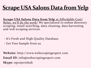 Scrape USA Salons Data from Yelp