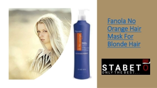 Fanola No Orange Hair Mask For Blonde Hair