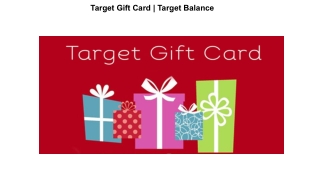 Target Gift Card | Target Balance