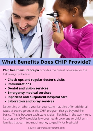 What Benefits Does CHIP Provide