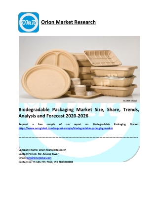 Biodegradable Packaging Market Research and Forecast 2020-2026