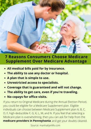 7 Reasons Consumers Choose Medicare Supplement Over Medicare Advantage