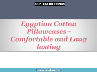 Egyptian Cotton Pillowcases - Comfortable and Long-lasting
