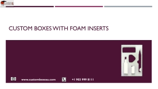 Incredible Custom boxes with foam inserts and Point of Sale Material