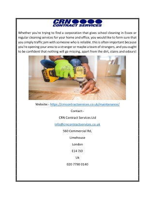 Office Maintenance Services In London | Crncontractservices.co.uk