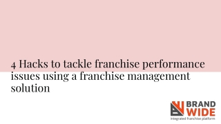 4 Hacks to tackle franchise performance issues using a franchise management solution