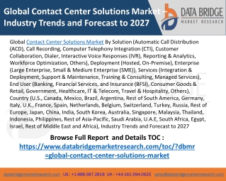 Global Contact Center Solutions Market Emerging Opportunities, Revenue Analysis and Growth Projections