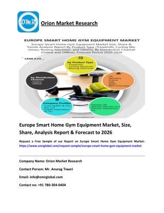 Europe Smart Home Gym Equipment Market Size, Share & Forecast To 2020-2026