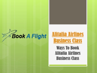 Alitalia Airlines Business Class