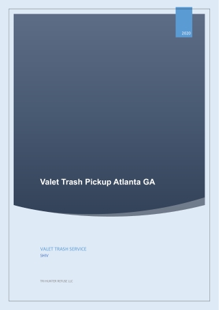 Valet Trash Pickup Atlanta GA