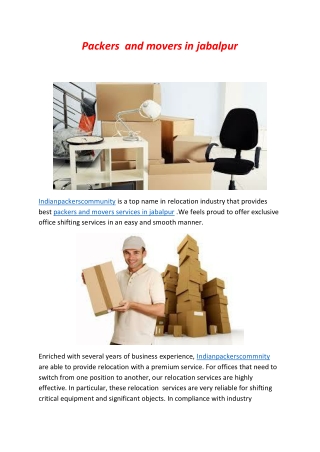 packers and movers in jabalpur