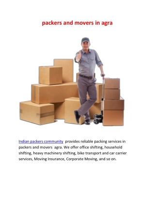 packers and movers in agra