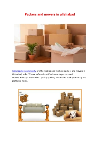 Packers and movers in allahabad