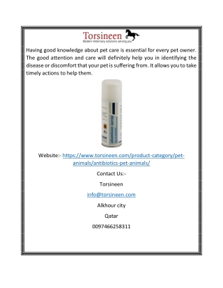 Buy Pet Antibiotics Without Vet Prescription | Torsineen.com