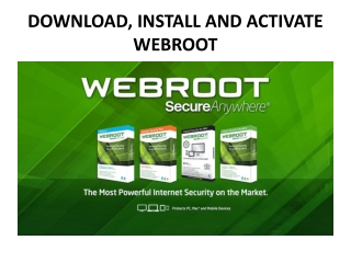 How to Download,Install  and Activate Webroot Security - Webroot.com/safe