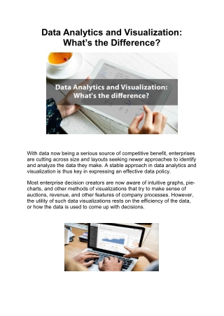 Data Analytics and Visualization: What’s the Difference?