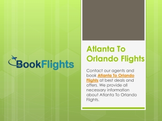 ATLANTA TO ORLANDO FLIGHTS