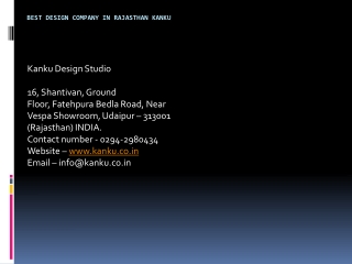 Best Design Company in Rajasthan Kanku