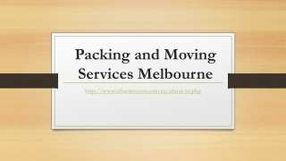 Packing and Moving Services Melbourne