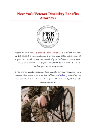 Veteran Disability Benefits Attorneys