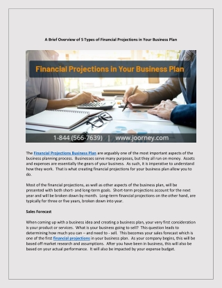 A Brief Overview of 5 Types of Financial Projections in Your Business Plan