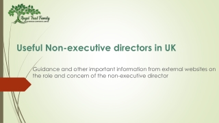 Useful Non-executive directors in UK
