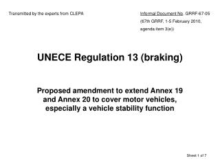 UNECE Regulation 13 (braking)