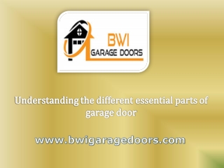 Understanding the different essential parts of garage door