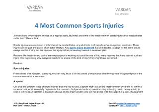 4 Most Common Sports Injuries