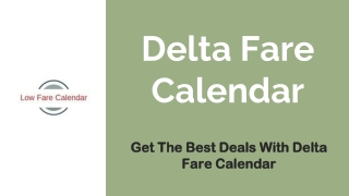 Delta Fare Calendar