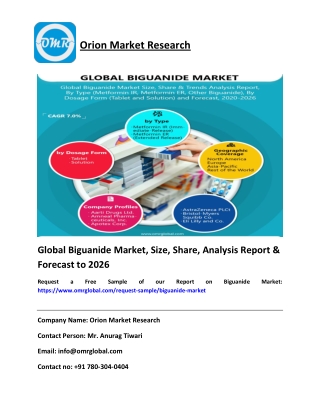 Global Biguanide Market Size, Share & Forecast To 2020-2026