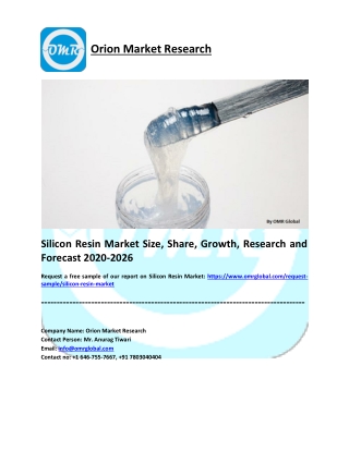 Silicon Resin Market Research and Forecast 2020-2026