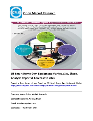 US Smart Home Gym Equipment Market Size, Share & Forecast To 2020-2026