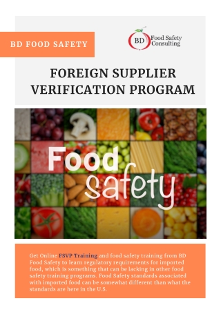 Foreign Supplier Verification Program