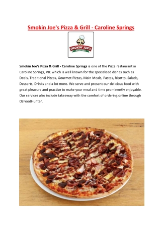 5% off - Smokin Joe's Pizza & Grill - Caroline Springs, VIC