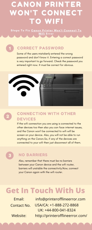 Guide To Fix Canon Printer Wifi Connectivity Error | Call  1-888-272-8868