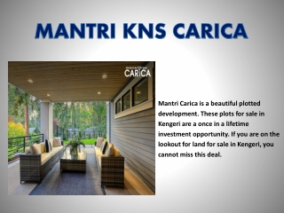 Mantri KNS Carica