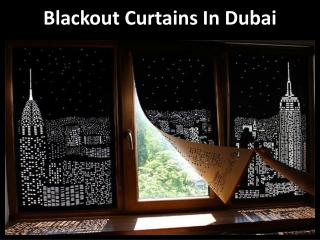 Blackout Curtains in Dubai