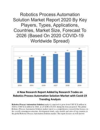 Robotics Process Automation Solution Market Report 2020 By Key Players, Types, Applications, Countries, Market Size, For