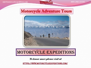 Top Motorcycle Adventure Tours