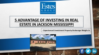 5 advantage of investing in real estate in Jackson Mississippi